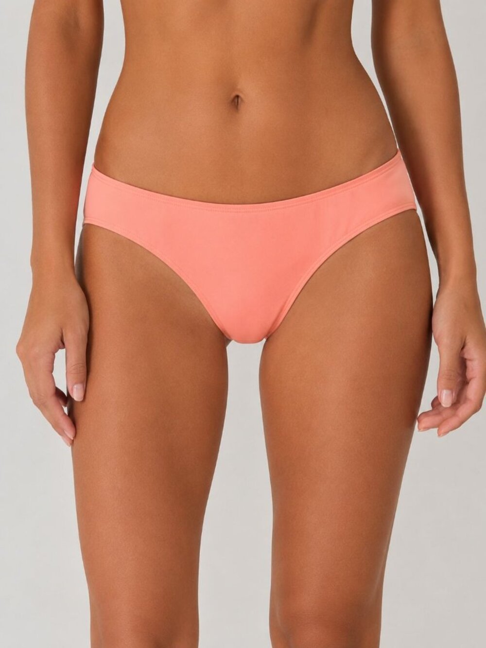 Shade & Shore‎ Ribbed Bikini Bottom XS Coral Pink Low Rise Swimwear NWT